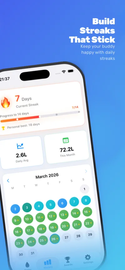 Waterie — Build streaks that stick